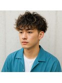SOUPREXくせ毛風パーマ　ツーブロックスタイル