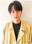 スパイキーショートブルーブラックフェザーパーマサーフカール