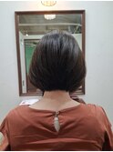 前下がりボブ/ボブ/ショートボブ/お手入れ簡単ボブ/50代/60代
