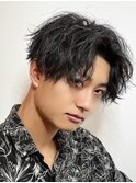 センターパート/波巻き/スパイラルパーマ/ツイスパ/メンズ