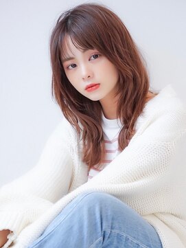 ソヨン 船橋店(SOYON) ピンクベージュ×ナチュラルロングウルフ