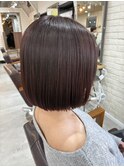 大人可愛い切りっぱなしボブ