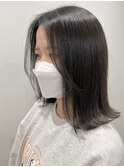 暗髪透明感カラー