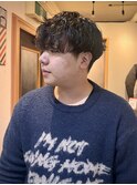 波巻きスパイラルパーママッシュメンズカット