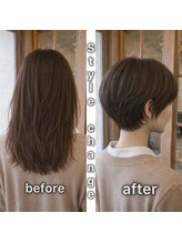 エイミーバイアフロート(amie  by afloat)&nbsp;バッサリカットで垢抜ける、大人ショートヘア