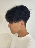 刈り上げセンターパート/波巻きツイストスパイラル/伊勢崎