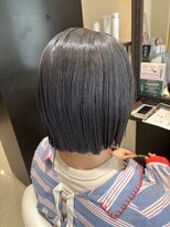 ディックス 五井グランド店(dix) ブルーグレージュ×切りっぱなしボブ