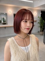 フォト 新宿三丁目(foto) 髪質改善縮毛矯正地毛風ストレート切りっぱなしボブ