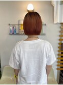 ブラッドオレンジ/ぱつっとボブ　渋谷
