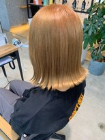 グランデュール 東静岡池田店(GRANDEUR)&nbsp;ダブルカラーミニボブインナーカラーケアブリーチベージュカラー