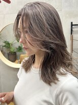 ソルトウォーター(SALT WATER) レイヤーカット/ブラウン/韓国ヘアー/ブリーチなし/恵比寿/