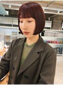 （stylist高橋）ブリーチなしチェリーブラウンボブ