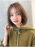 抜け感エアリーミントアッシュボブ
