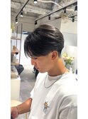 前下がりセンターパート ニュアンスパーマ