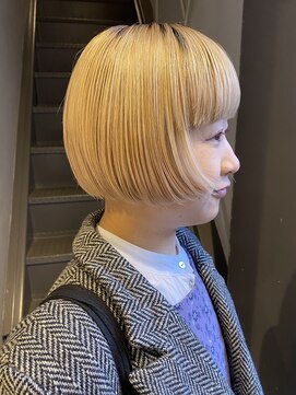 フェンヘアーアイス 中目黒(Fen.hair ici) 透明感抜群♪ダブルカラーブリーチミルクティーベージュ