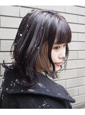 【MALUNAペコ】暗髪ラベンダーカラー×くびれミディアムレイヤー