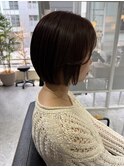 切りっぱなしボブ×マロンベージュ by沼尾