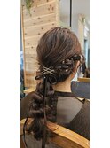 ヘアセット　編み下ろし