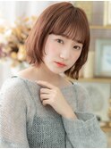 ■オレンジベージュ姫カットレイヤー外ハネボブ709志木20代30代