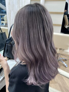 ジーナ 池袋(Zina) バレイヤージュ/モーブグレージュ/ケアブリーチ/池袋美容院