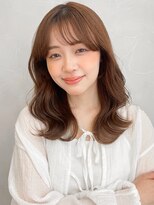 アグノス 青山(Agnos)&nbsp;似合わせカットシースルーバング艶ブラウンくびれミディアム