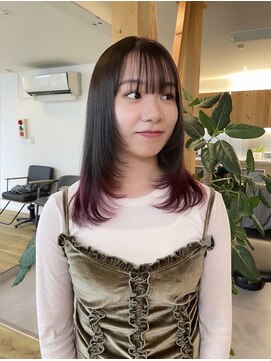 オアシス(oasis) 【oasisマミ】ピンクグラデーションカラー/レイヤーカット