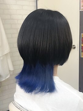 ヘアースタジオ ゴーゴー ヘアー(HAIR STUDIO GOGO HAIR) ウルフ×ブルー
