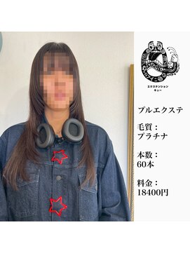 エクステンション キュー(extension Q) プルエクステ/プラチナ42cm（長さ胸位）60本