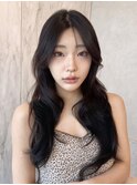 小顔×黒髪[クラゲヘアー/オリーブグレー/チャコールグレー〕