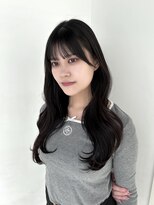 カシュカシュ 表参道(cache cache)&nbsp;薄め前髪顔まわりレイヤーカットシースルー前髪ロングレイヤー