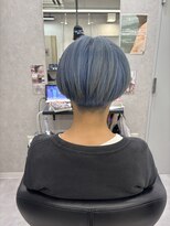 ヘアサロン ドットプラス 町田店(dot. plus) 【山本 直幸】刈り上げマッシュ×ブリーチペールブルー