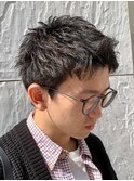 フェザーパーマサーフカール刈り上げセンターパート