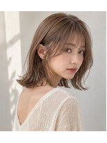 ヘアアンドメイク アース 入間店(HAIR&MAKE EARTH) ナチュラルベージュくびれボブ