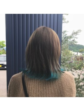 チェリーコークガーデン(CHERRYCOKEGARDEN) 裾カラー×ターコイズブルー