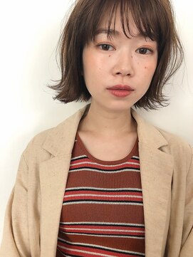 フィルムス 新宿(FILMS) 暗めカラー/レイヤーカット/くすみベージュ/ボブ/新宿