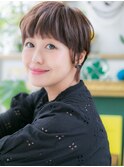 ★厚めバングの大人かわいい黒髪小顔ショート20代30代40代★6!