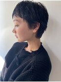 マニッシュショート×小顔【オリーブカラー】