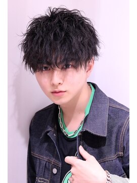 ネイビー(NAVY) 波打ちパーマ 波打ちウェーブ スパイラル ソフトツイスト