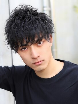 メンズフィール 南森町(MENS FEEL) 黒髪束感マッシュショート