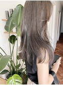 アッシュグレージュロング