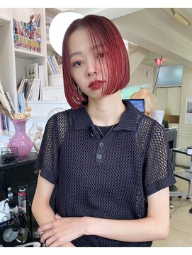 グリフィカ(grifica) レッドカラー×ラインbob