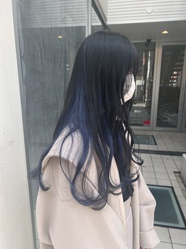 アソビ 表参道(ASOBI) バレない　インナーカラー　ブルー　チラ見せ