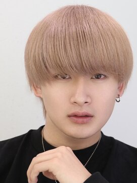 オーシャントーキョー 心斎橋(OCEAN TOKYO WEST) メンズハイトーンミルクティーベージュマッシュウルフ