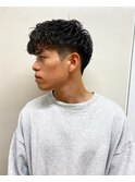 メンズウェーブビジネスマンアッシュカラー簡単スタイリング47