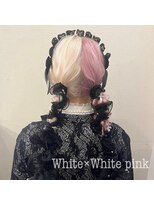 ツートーン　ピンクとホワイト