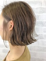 アヴァンス 泉大津店(AVANCE.)&nbsp;オレンジベージュ×ぱっつんボブ×透け感×外はね