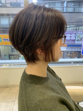 アッシュ 仙川店(Ash) 大人ショートボブ丸みショートカットマッシュショート前髪あり