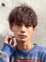 エリマ 横浜西口(elima) 横浜西口シャドウパーマメンズマッシュウルフカットルーズパーマ