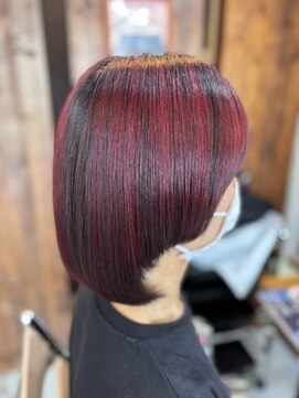 アティックヘアー(attic hair) ボブ×デザインカラー