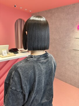 ロンドヴァリー 渋谷店(Lond vallee) ☆重め×ミニマルボブ×髪質改善縮毛矯正×チャコールグレー